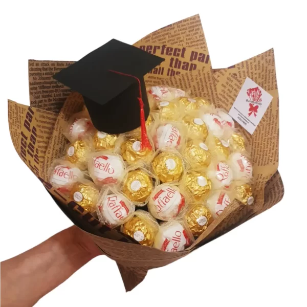 Buchetul dulce absolvirea visurilor raffaello și ferrero rocher