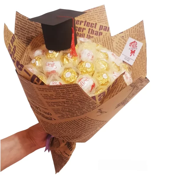 Buchetul dulce absolvirea visurilor raffaello și ferrero rocher